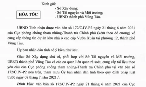 Thanh tra Chính phủ yêu cầu cung cấp thông tin dự án Vườn Xuân