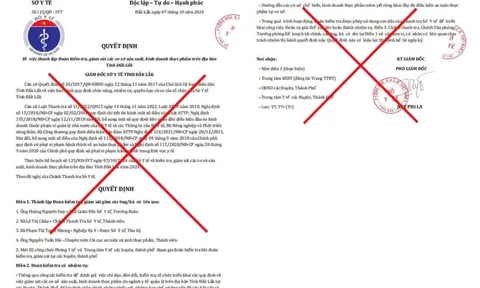 Tiếp tục xuất hiện văn bản giả mạo Thanh tra Sở Y tế Đắk Lắk để lừa đảo, chiếm đoạt tài sản.