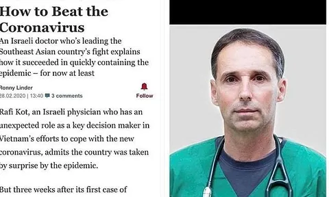 Bác sĩ Israel xin lỗi về thông tin hỗ trợ Việt Nam phòng chống Covid-19