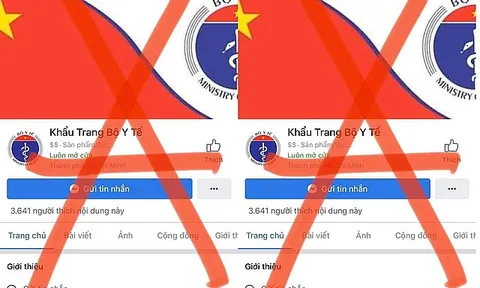 Cảnh báo nhiều trang fanpage giả mạo Bộ Y tế để bán khẩu trang