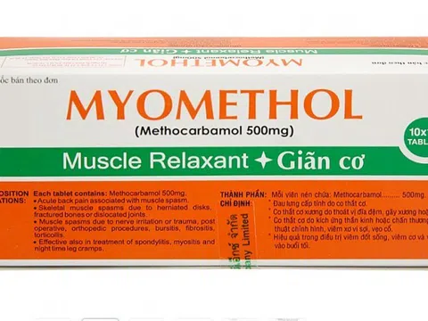 Thu hồi trên toàn quốc thuốc Myomethol điều trị co thắt cơ