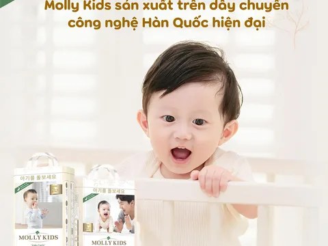 Molly Kids - Lần đầu tiên ra mắt, tã bỉm mỏng nhẹ, thấm hút vượt trội, bảo vệ làn da bé yêu