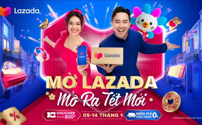 Mở Lazada, mở ra Tết mới với triệu niềm vui, ngàn ưu đãi cho người dùng an tâm mua sắm